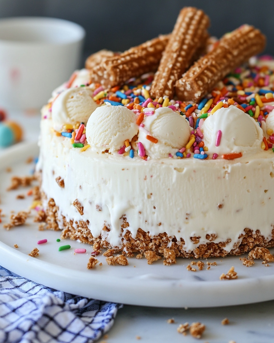 Drumstick Ice Cream Cake: Crunchy, Creamy, No-Bake Dessert Treat