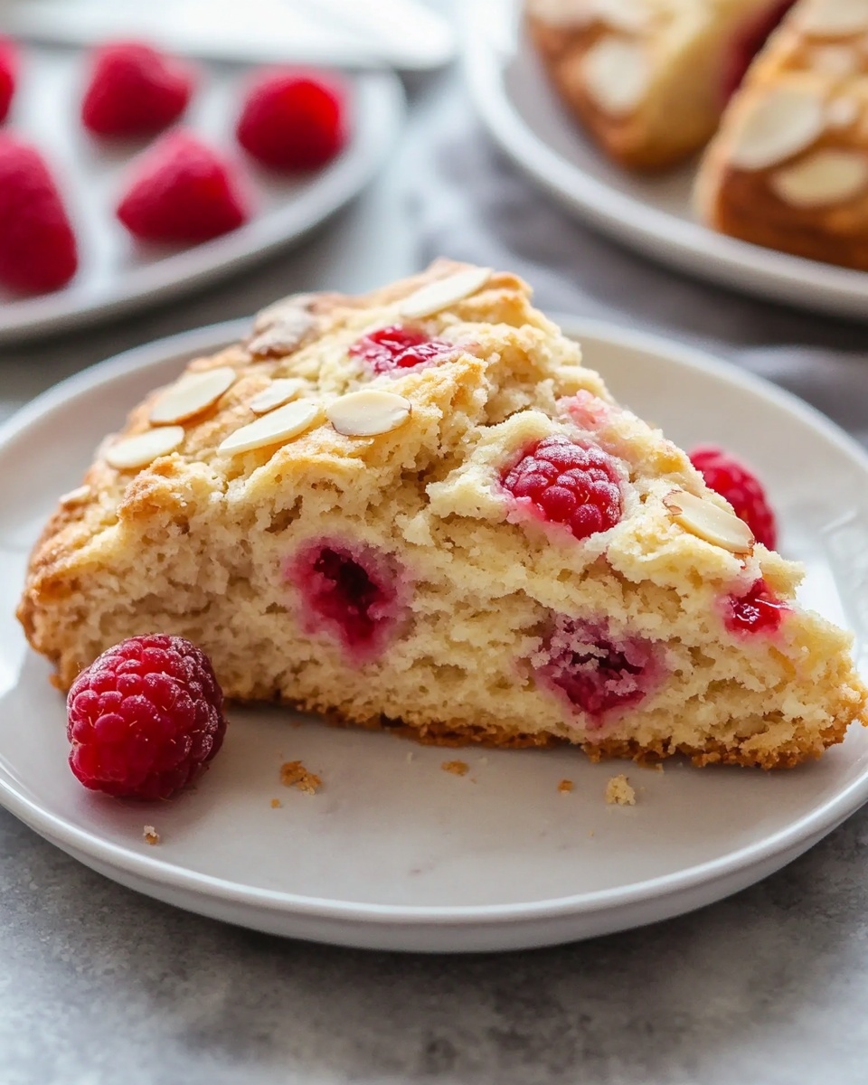 Soft & Buttery Raspberry Almond Scones for Breakfast or Brunch