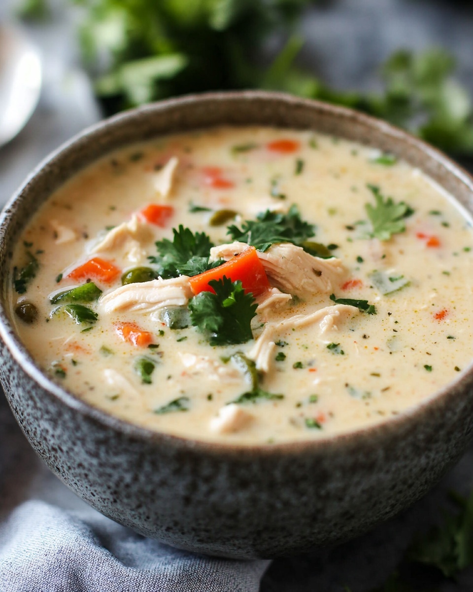 Creamy Chicken Poblano Soup