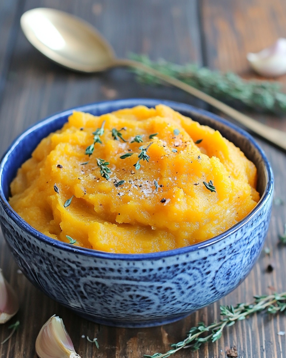 Creamy Roasted Garlic Mashed Butternut Squash: Healthy Fall Side Dish