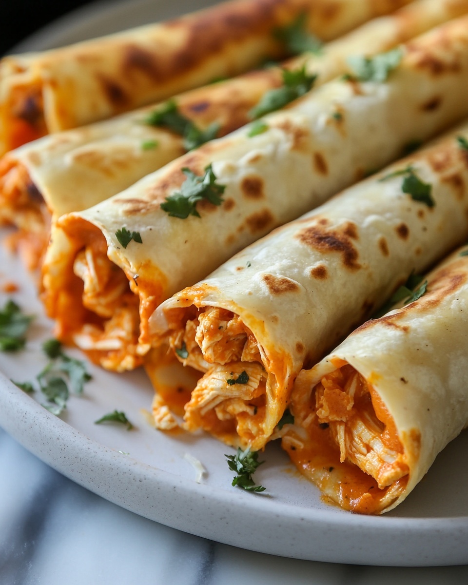 Crispy Buffalo Chicken Taquitos