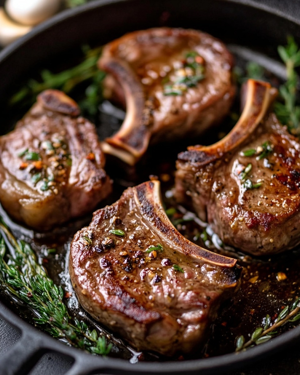 Garlic Herb Lamb Chops Dinner