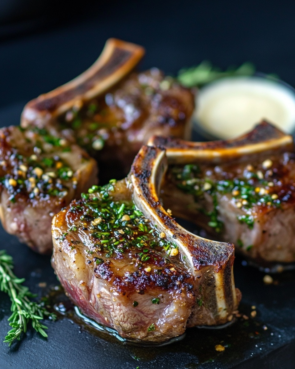 Garlic Herb Lamb Chops Dinner