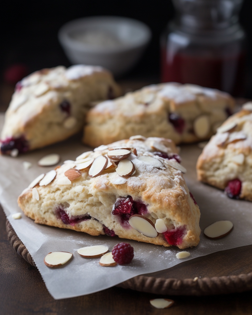 Raspberry Almond Scones: Soft, Buttery & Filled with Sweet Berry Bliss