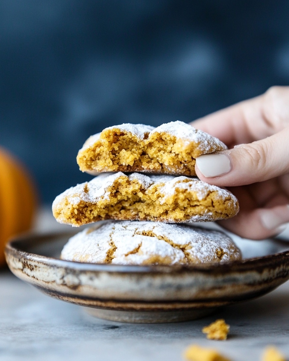 Soft & Spiced Pumpkin Crinkle Cookies for Fall