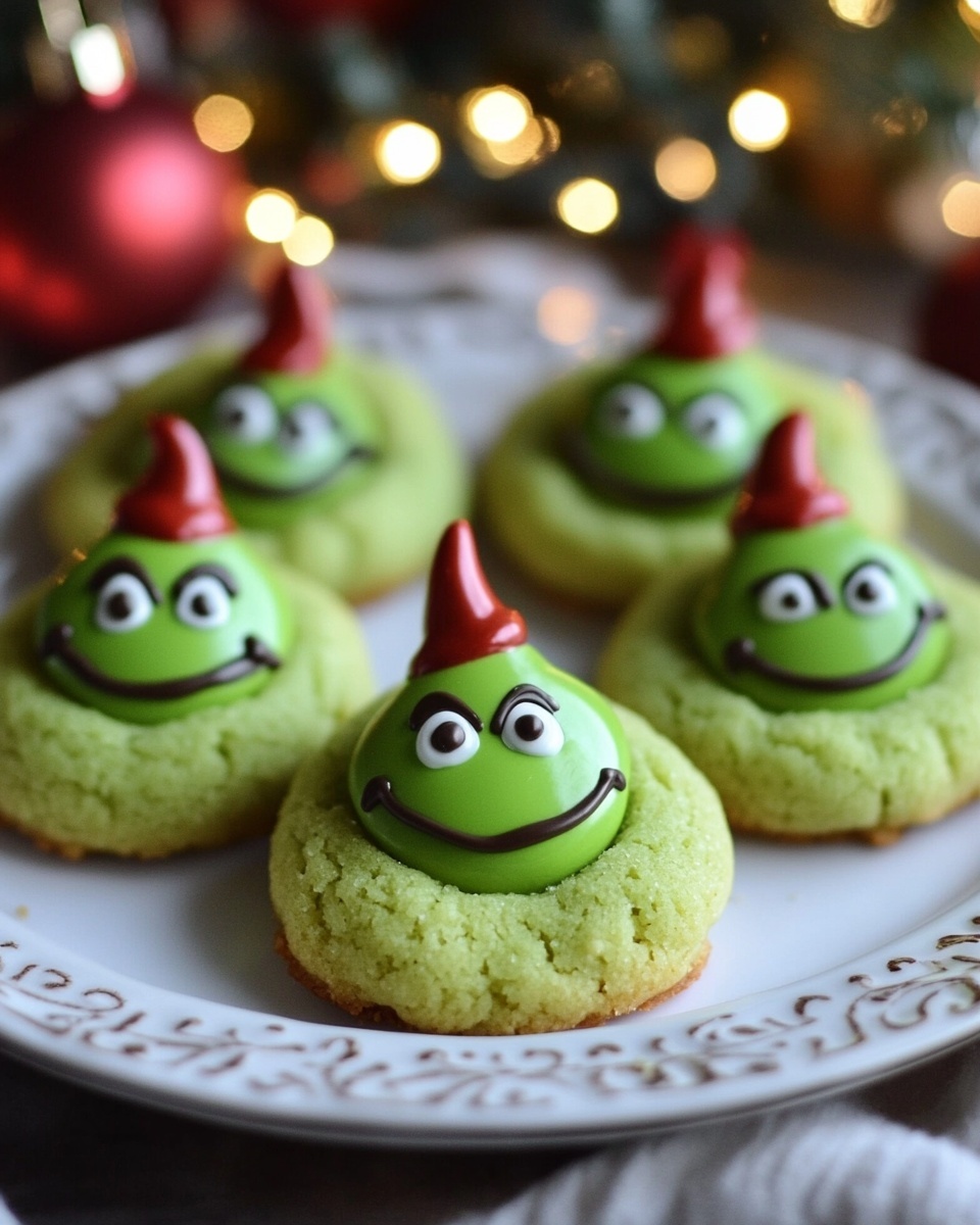 Soft & Sweet Grinch Hershey Kiss Cookies: Whimsically Green Holiday Treats