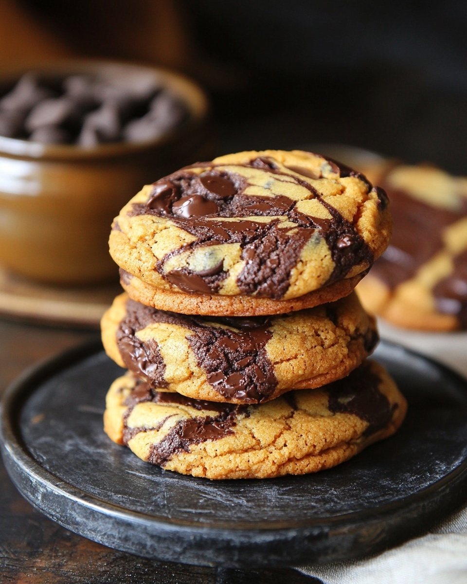 Swirled Harvest Marble Chocolate Chip Cookies: Chewy & Fall-Inspired