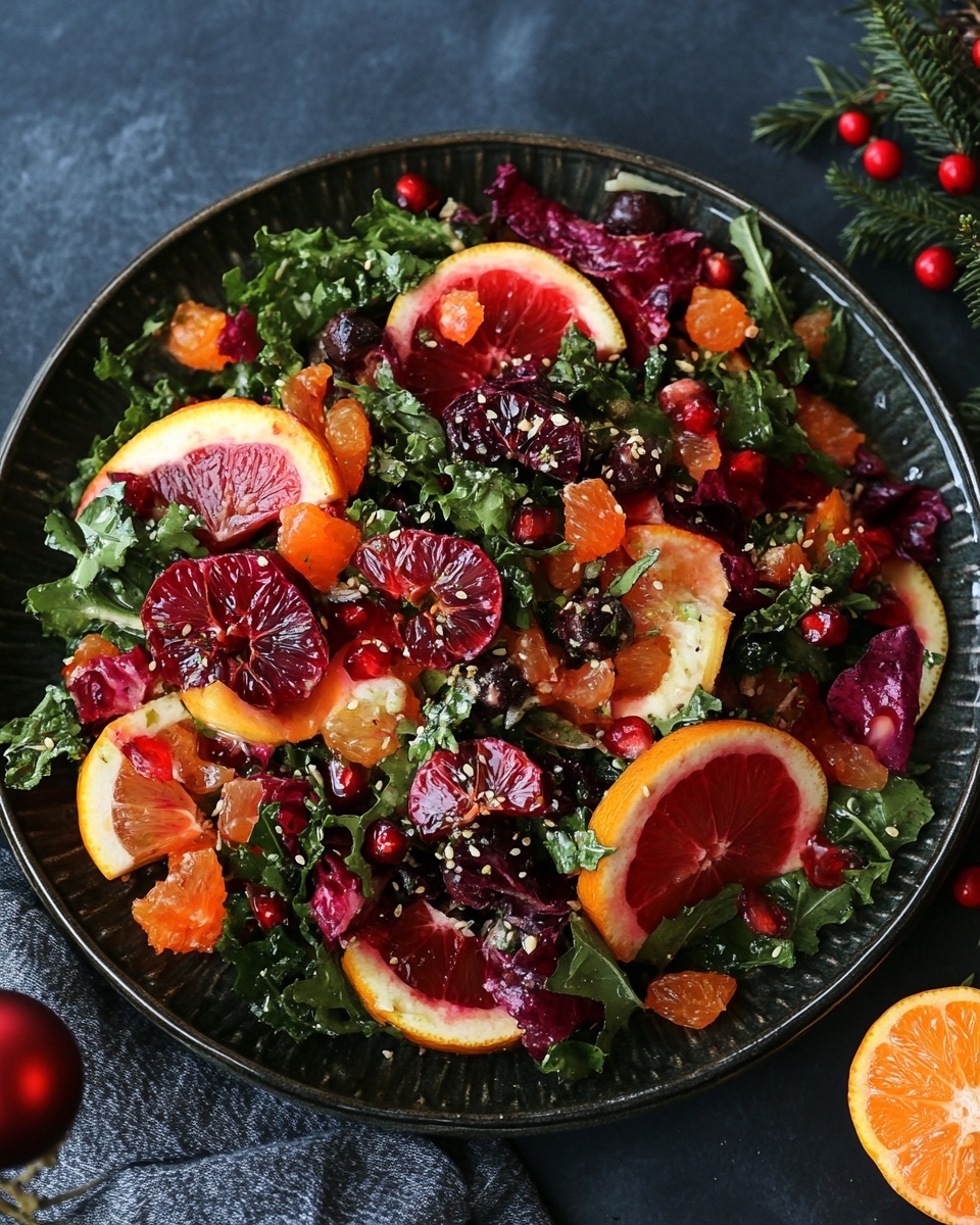 Vibrant Christmas Salad with Zesty Citrus Vinaigrette