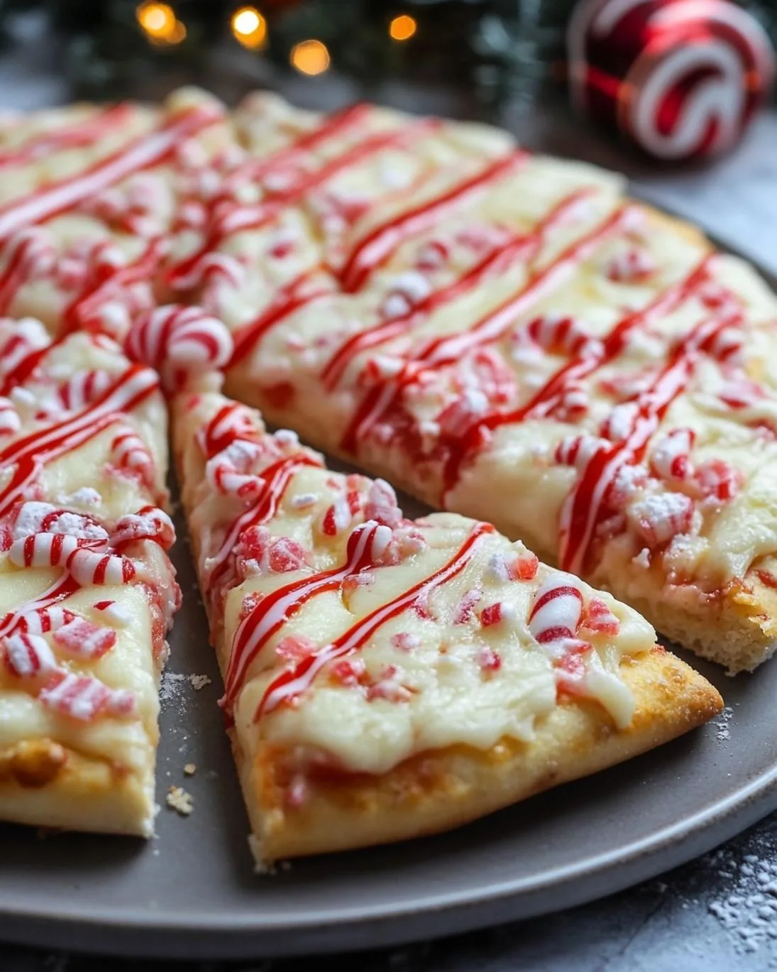 Christmas Candy Cane Pizza – Easy Holiday Appetizer