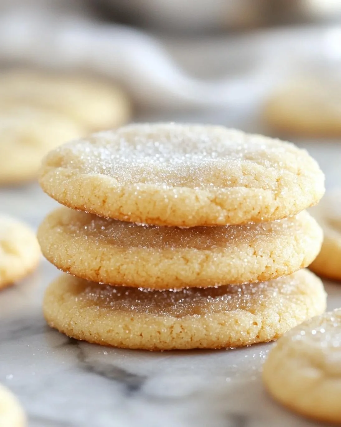 Classic Soft and Chewy Sugar Cookies with Sparkling Sugar Topping