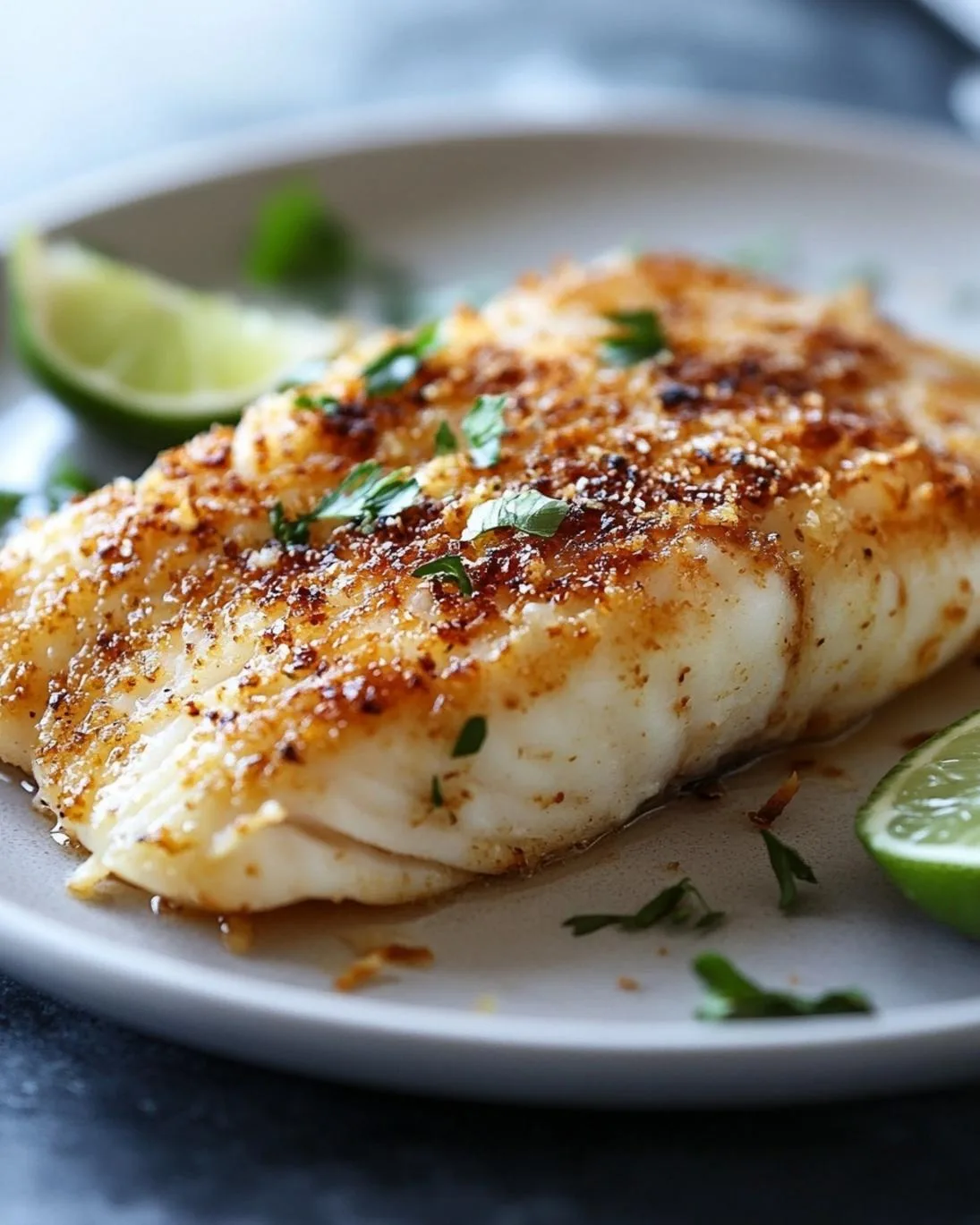 Crispy Coconut Lime Fish with Garlic Butter Recipe