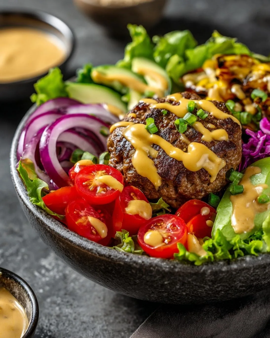 Easy High-Protein Cheeseburger Bowls with Tangy Burger Sauce