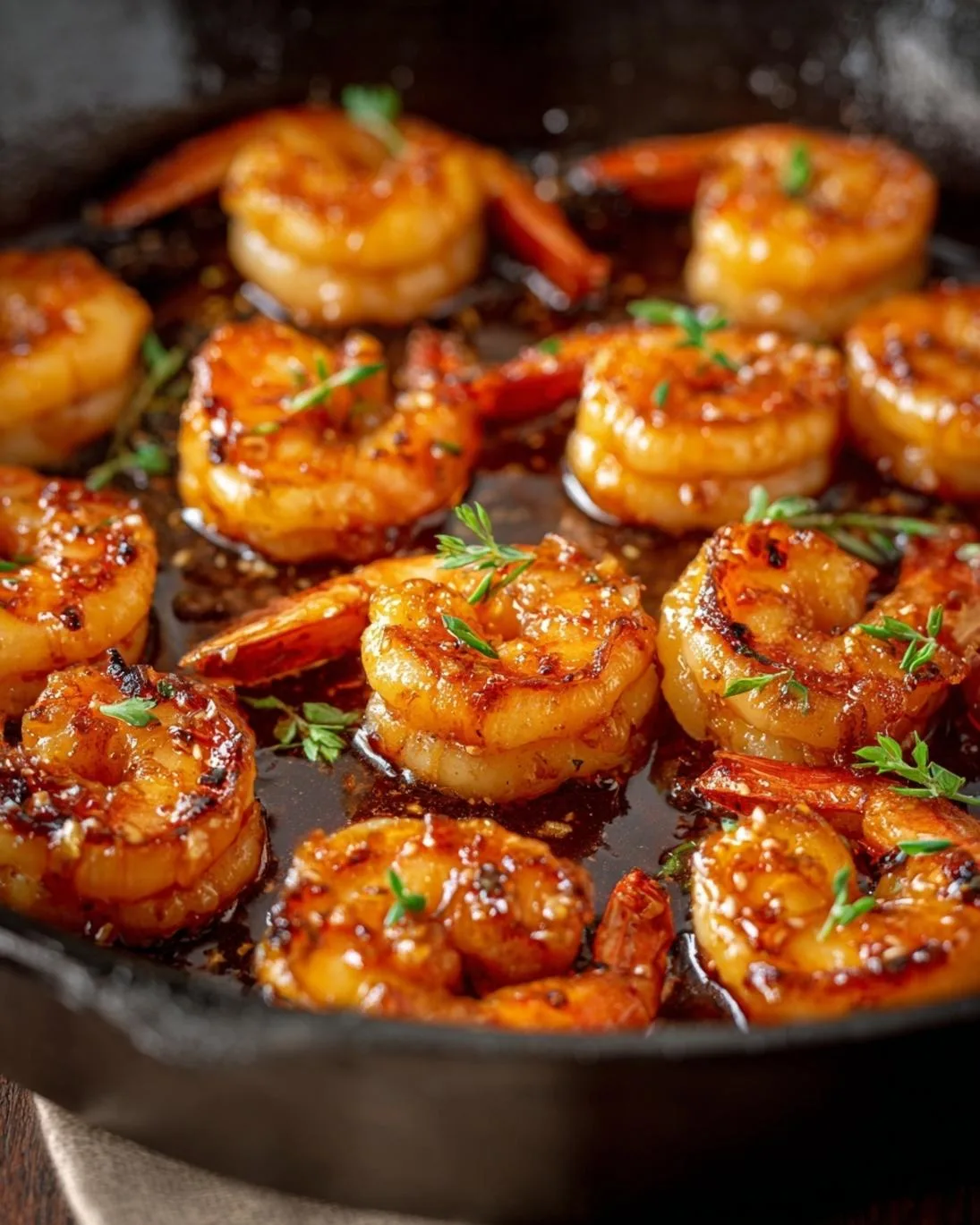 Easy Honey Garlic Shrimp Skillet