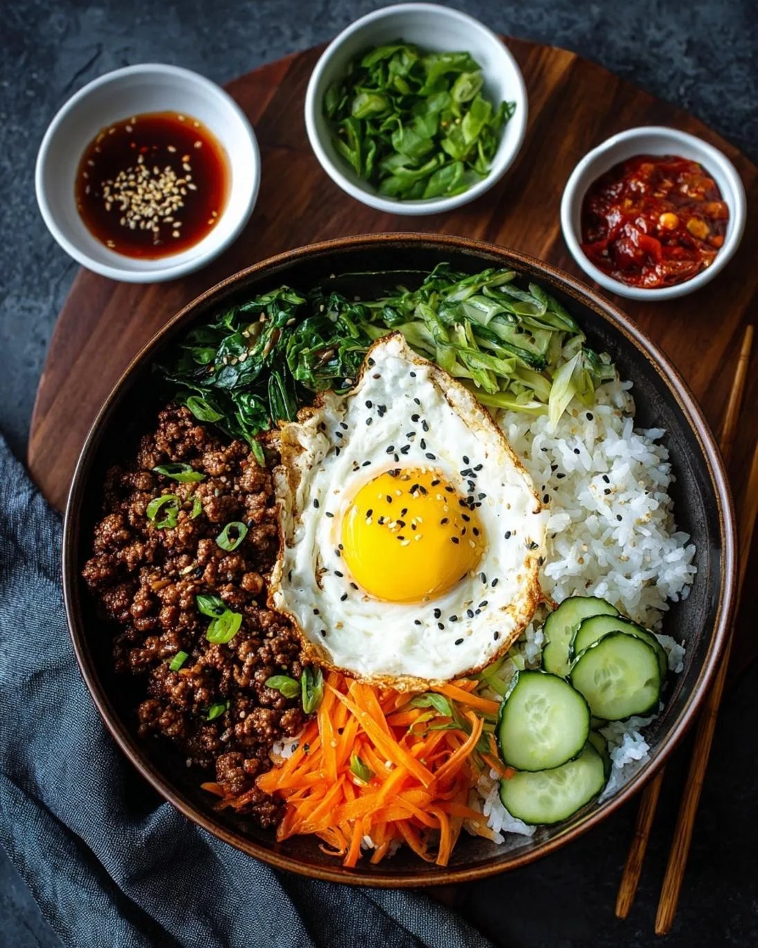 Easy Korean Ground Beef and Rice Bowl