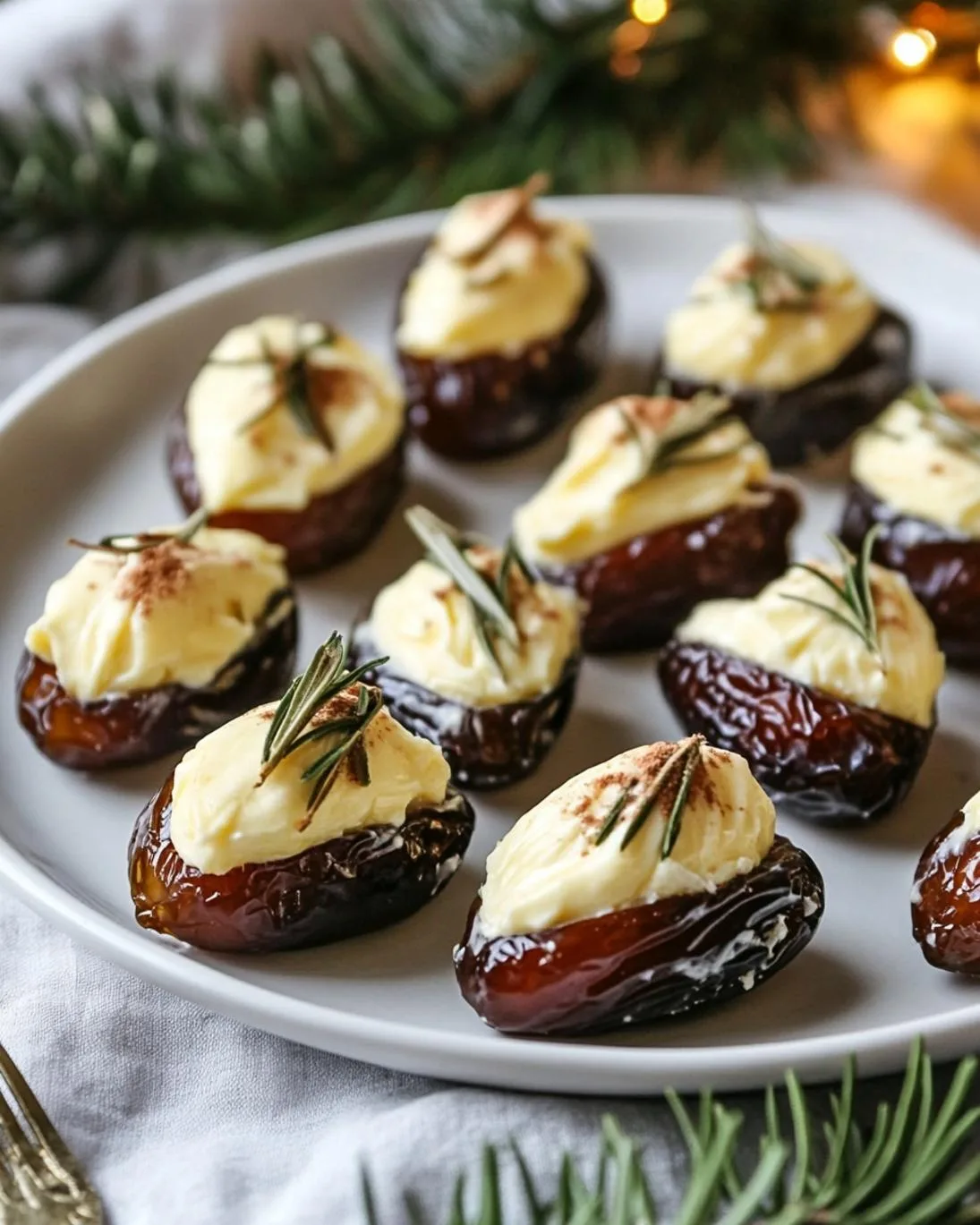 Festive Cream Cheese Stuffed Dates Recipe