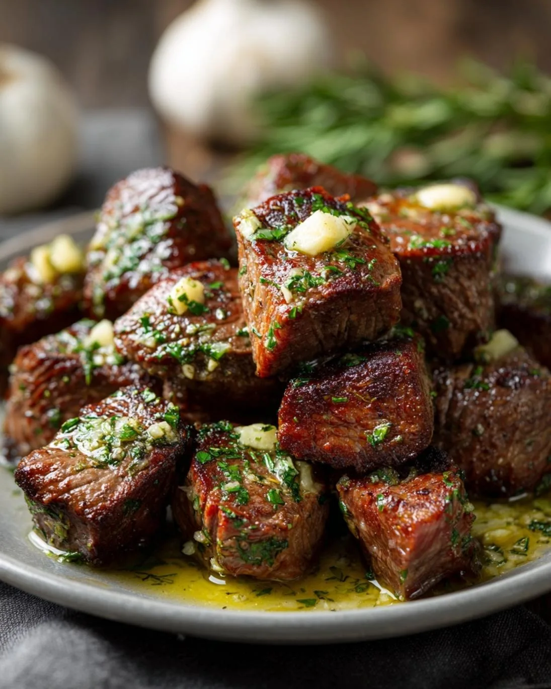 Garlic Herb Butter Steak Bites