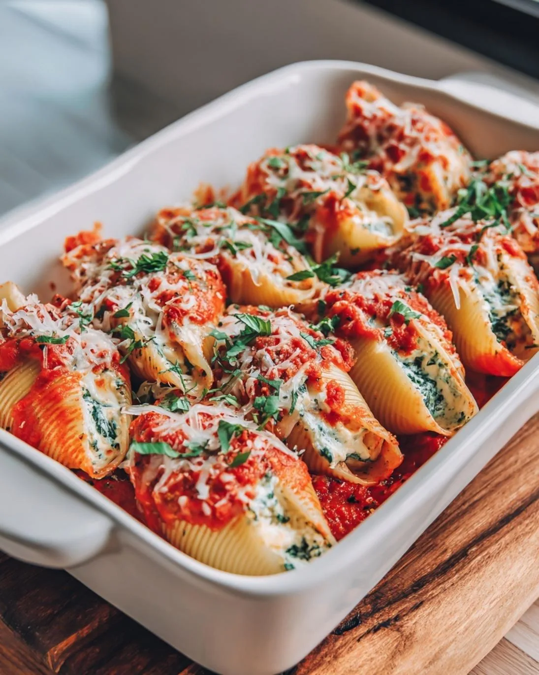Healthy Spinach Ricotta Stuffed Shells for an Easy Veggie Dinner