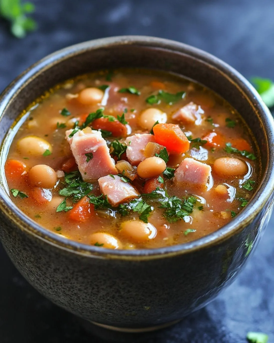 Hearty Crockpot Ham and Bean Soup Recipe