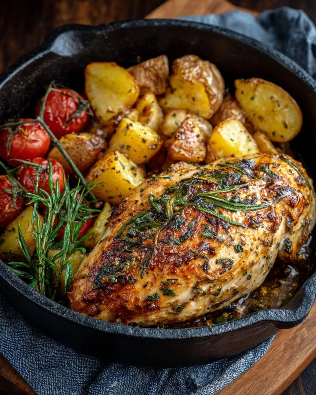 Juicy Baked Chicken Breast Dinner