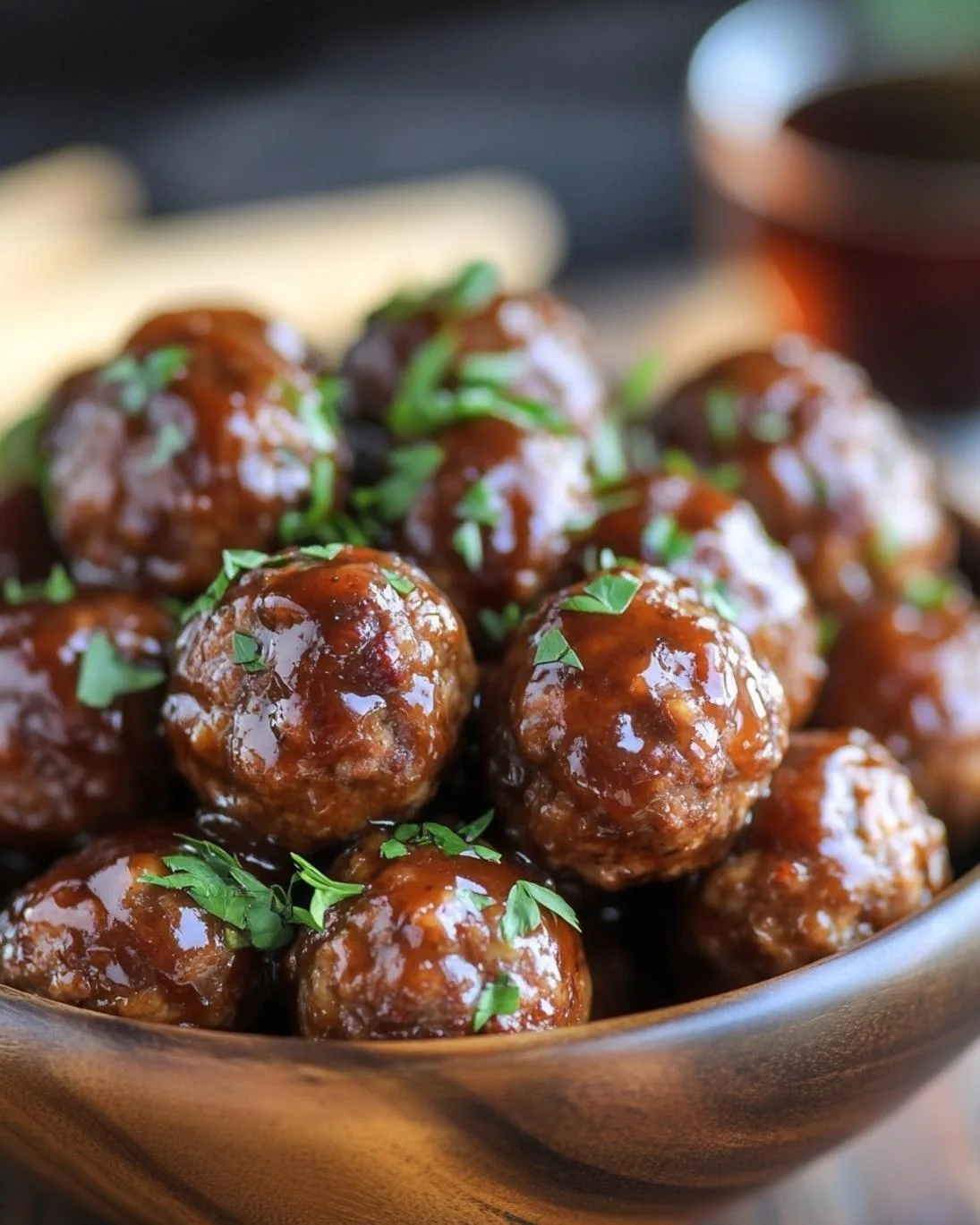 Slow Cooker Bourbon Apple Butter Meatballs Recipe